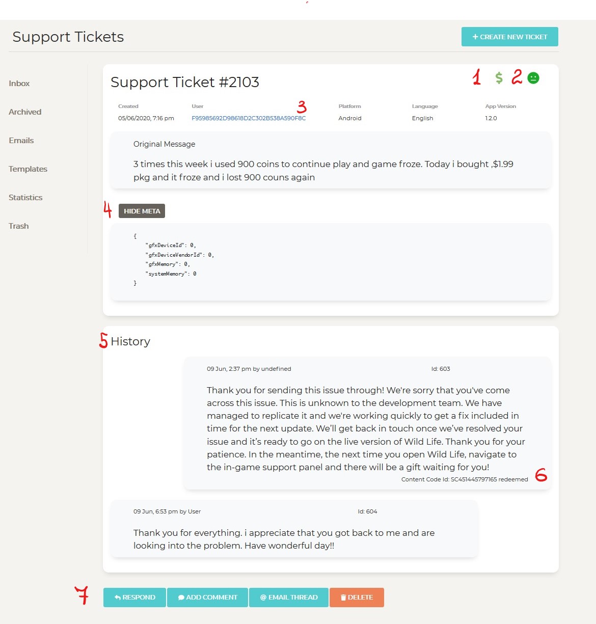 Support Ticket Details